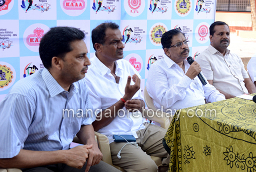 Parameshwar oversees arrangements for Federation Cup event at Mangala Stadium 1